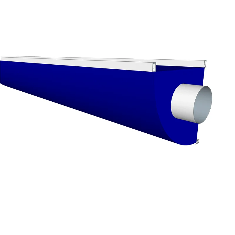 irregularly shaped quarter round fabric ducting air distribution wall ventilation system