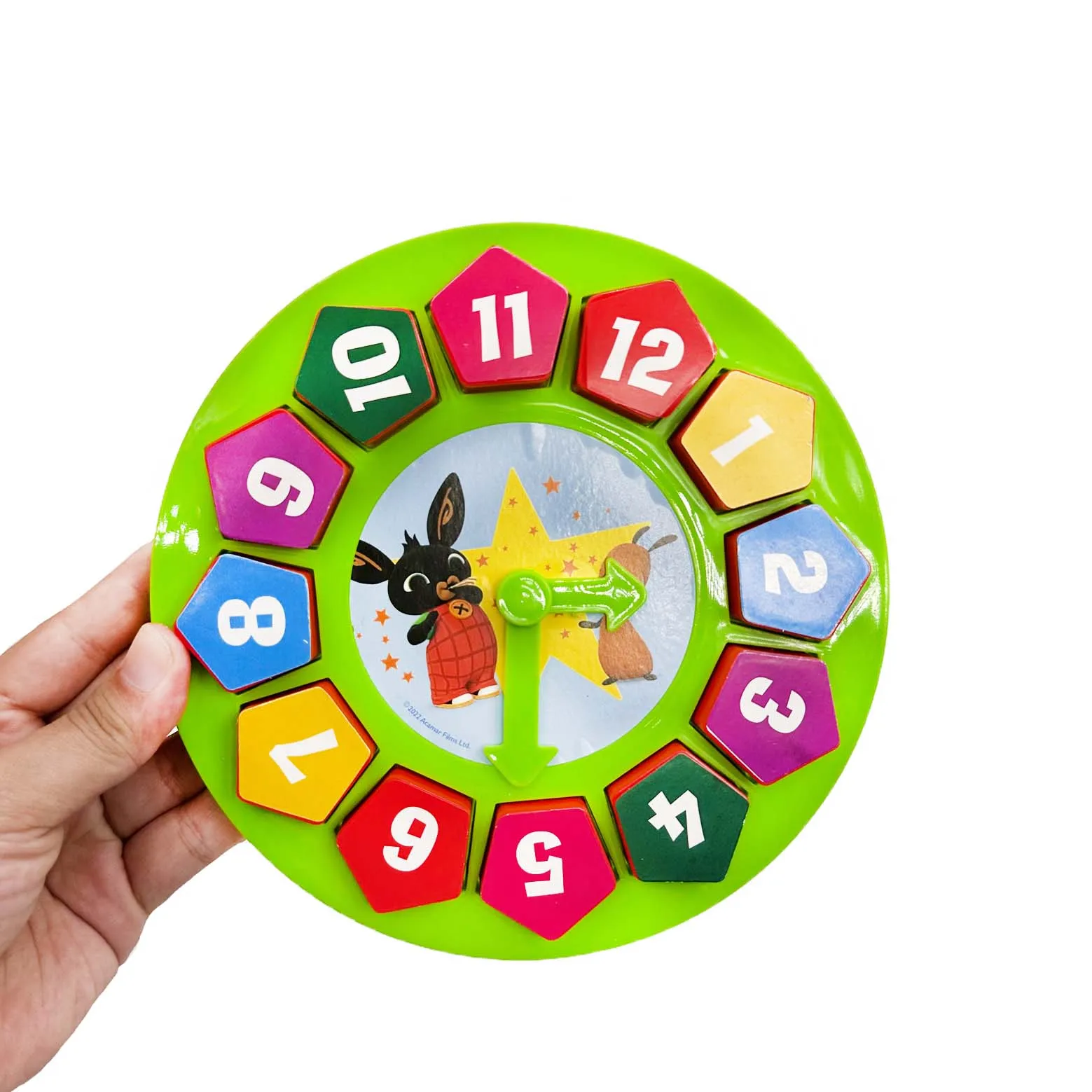 Plastic Threading Toys Color Recognition Geometric Shape Plastic Clock Toy for Kids Early Education Matching Game