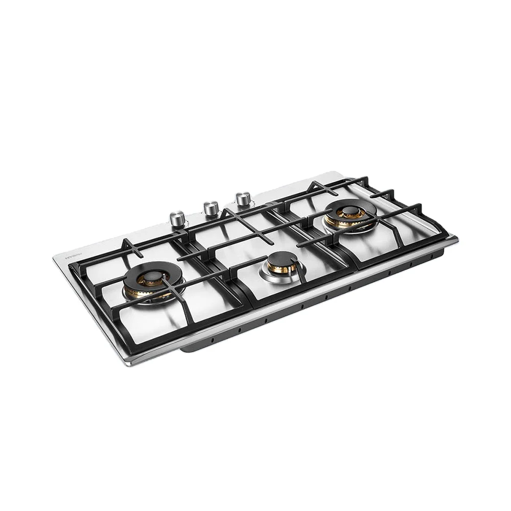 Electric stove G6 304 stainless steel surface classic high efficiency 3 burner built in gas hob
