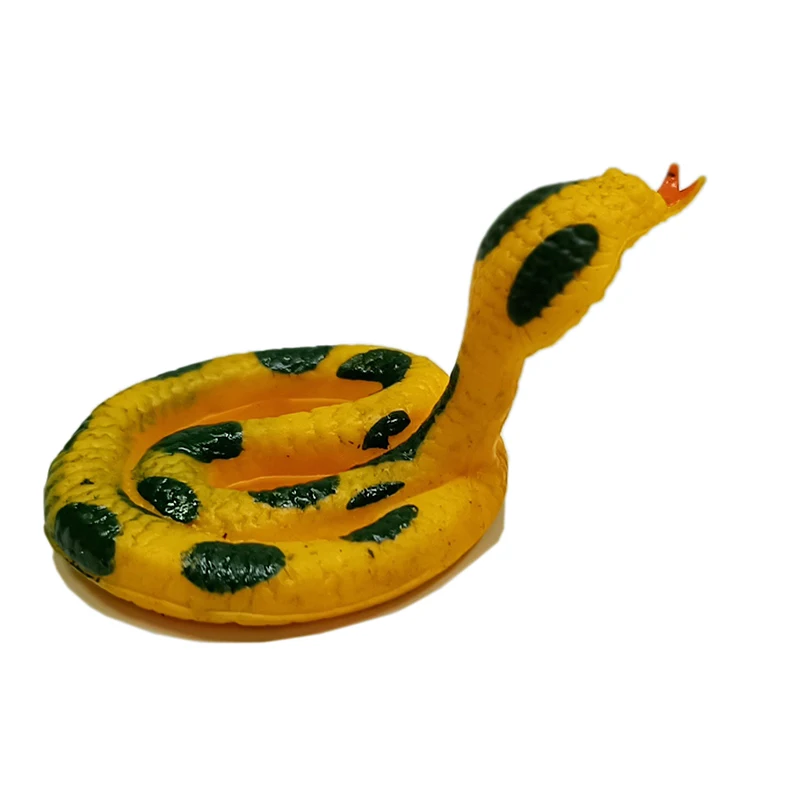 Manufacturer PVC Plastic Animal Figures Snake Model Simulation Toy Props Soft Snake Toy