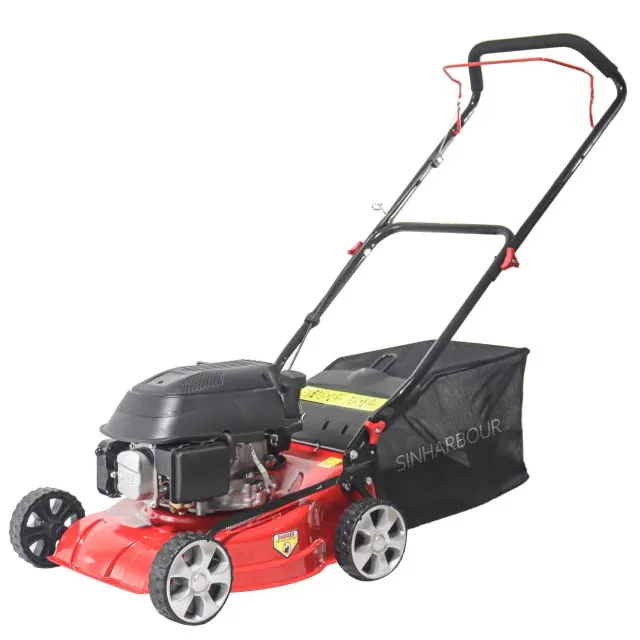 High Quality 16 Inch Lawn Mowing Tool Hand Pushed Steel Chassis Gasoline Mower for Garden Grass
