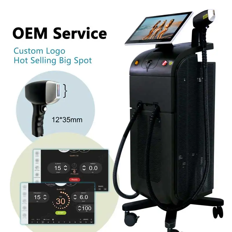 Promotion 2400W double Row laser stack TUV Medical CE titanium 808nm Laser Permanent Epilator Hair Removal Machine price