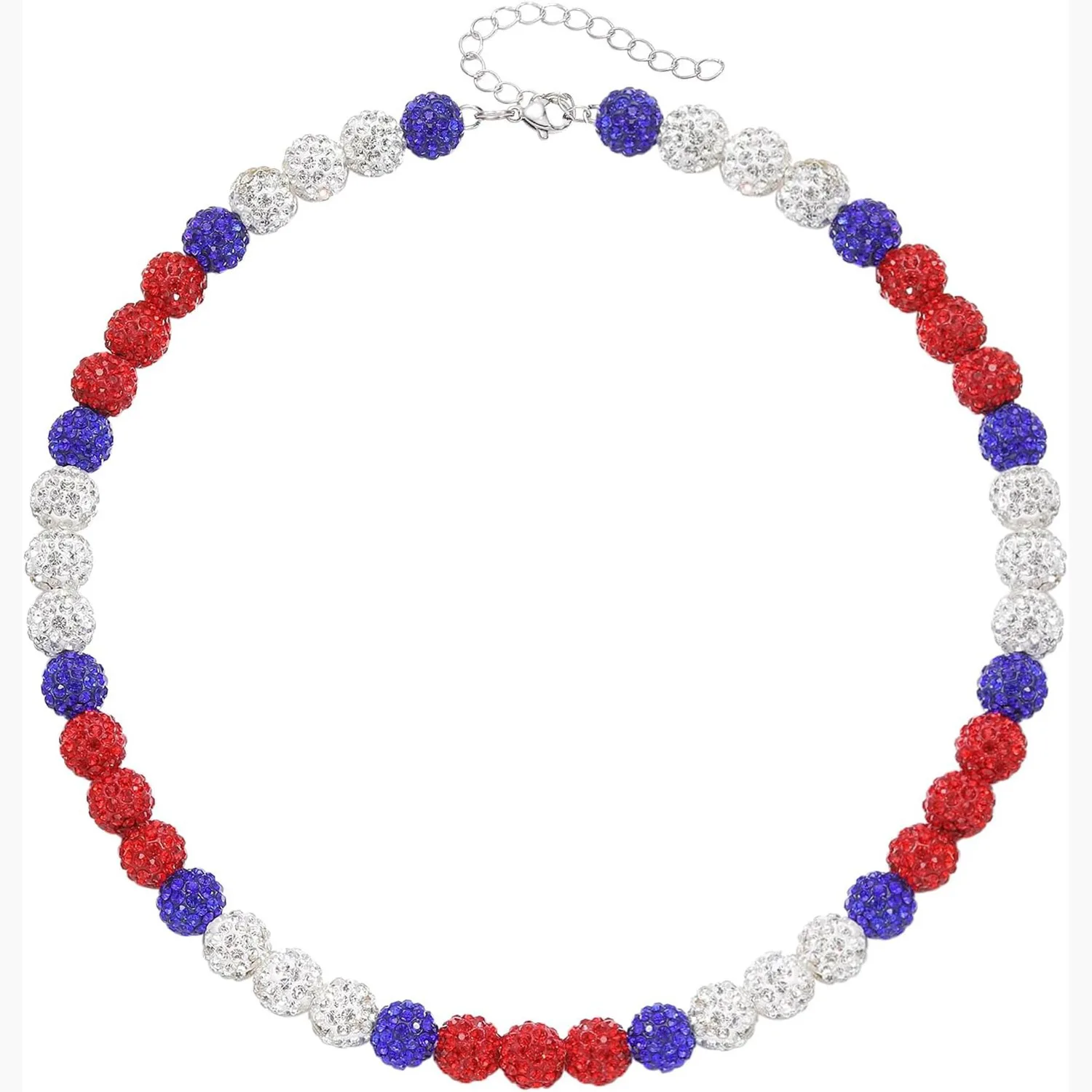 New Arrivals Polymer Clay Round Bracelet Necklace Rhinestone Baseball Bling Necklace Competitive Athletes Sport Jewelry