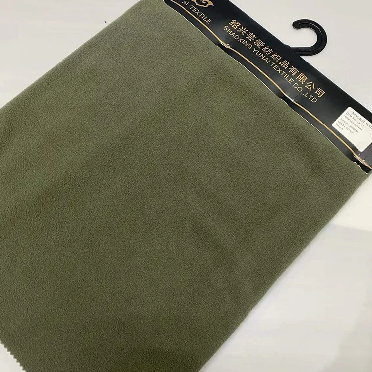 100% Polyester 180G Two Sides Brushed One Side Anti-pilling Polar Fleece Fabric