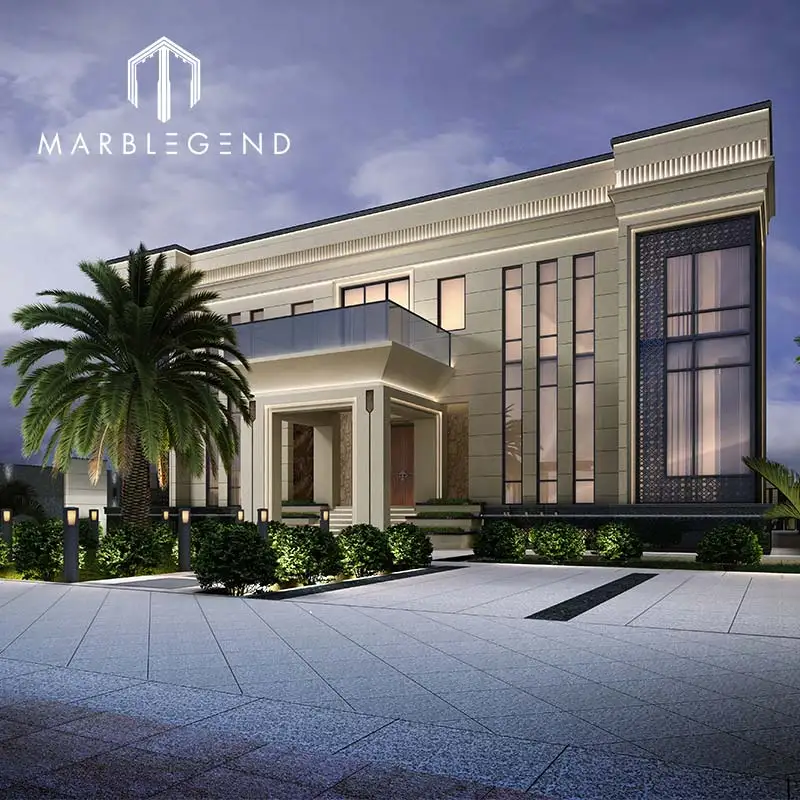 Luxury modern villa design architecture cladding exterior wall design service