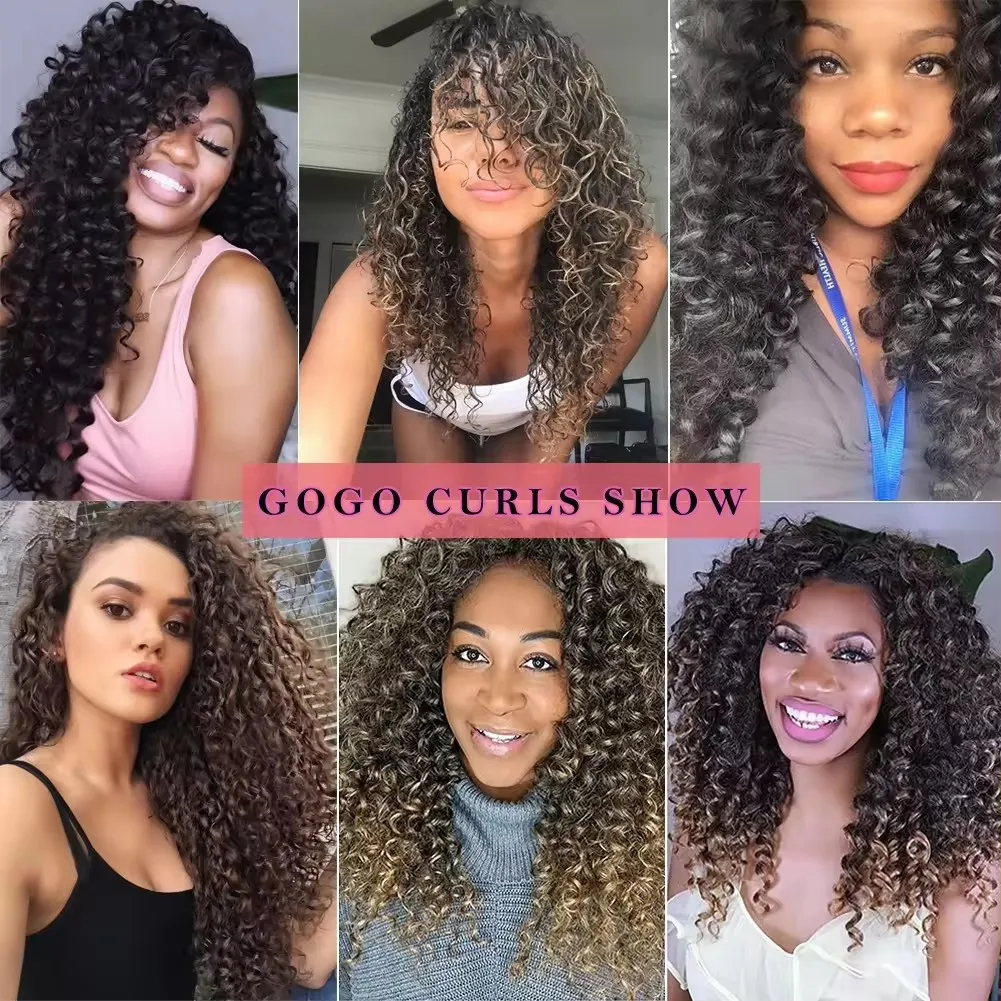 Synthetic Braiding Hair Natural Wave Water Wave Crochet Braids Deep Ocean Wave Hair Extensions Afro GoGo Curl Crochet Hair