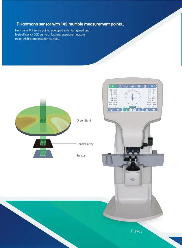890 цифровой измеритель линз с синим светом