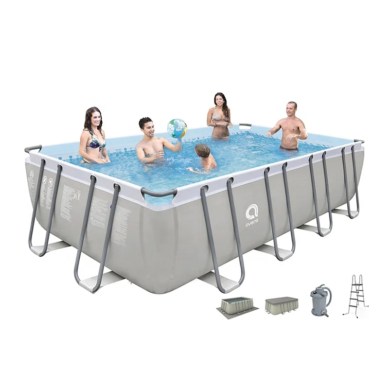 Jilong Avenli Mistal Frame Pool with Sand Pump 1000gal ladder Cover Ground cloth Garden leisure Frame steel pool swimming pool