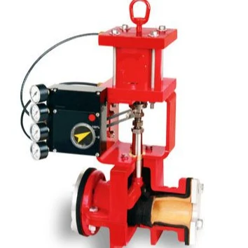 ZSX-HD Pinch valve for pulp, sewage, slag, cement pipeline GJ841X-6L Flange type wear-resistant pneumatic integrated pinch valve