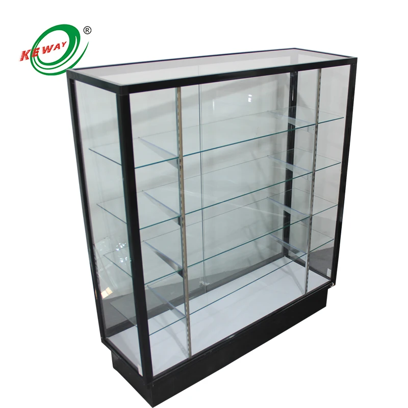 KEWAY Custom Store 70 Inch Full Vision Glass Display Cabinet showcase
