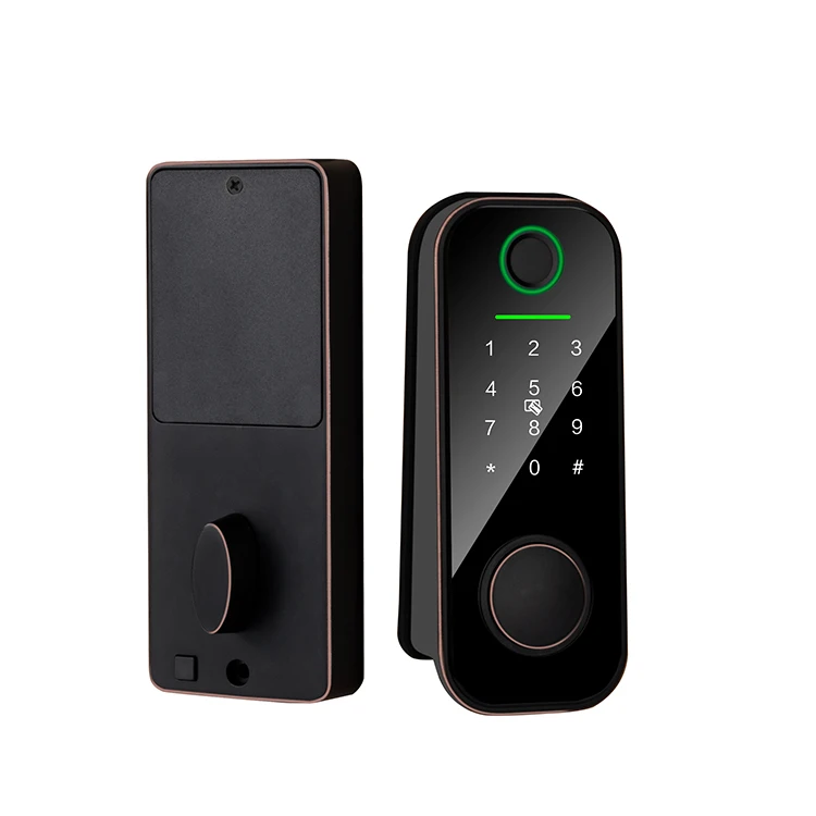 Water-repellent TTlock APP IC Card Biometric Finger Print Passcode High Quality Smart Door Lock