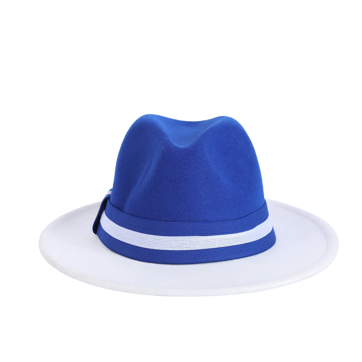 new colors High Quality Wholesale Wool Felt Fedora Hat 2 tone hats wide brim Fedoras