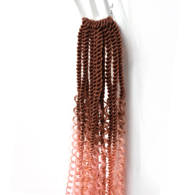 Rebecca Fashion Wholesale 26inch 24Strands 120G Curly Soft Freetress Bohemian Wavy Crochet Hair Goddess Faux Locs