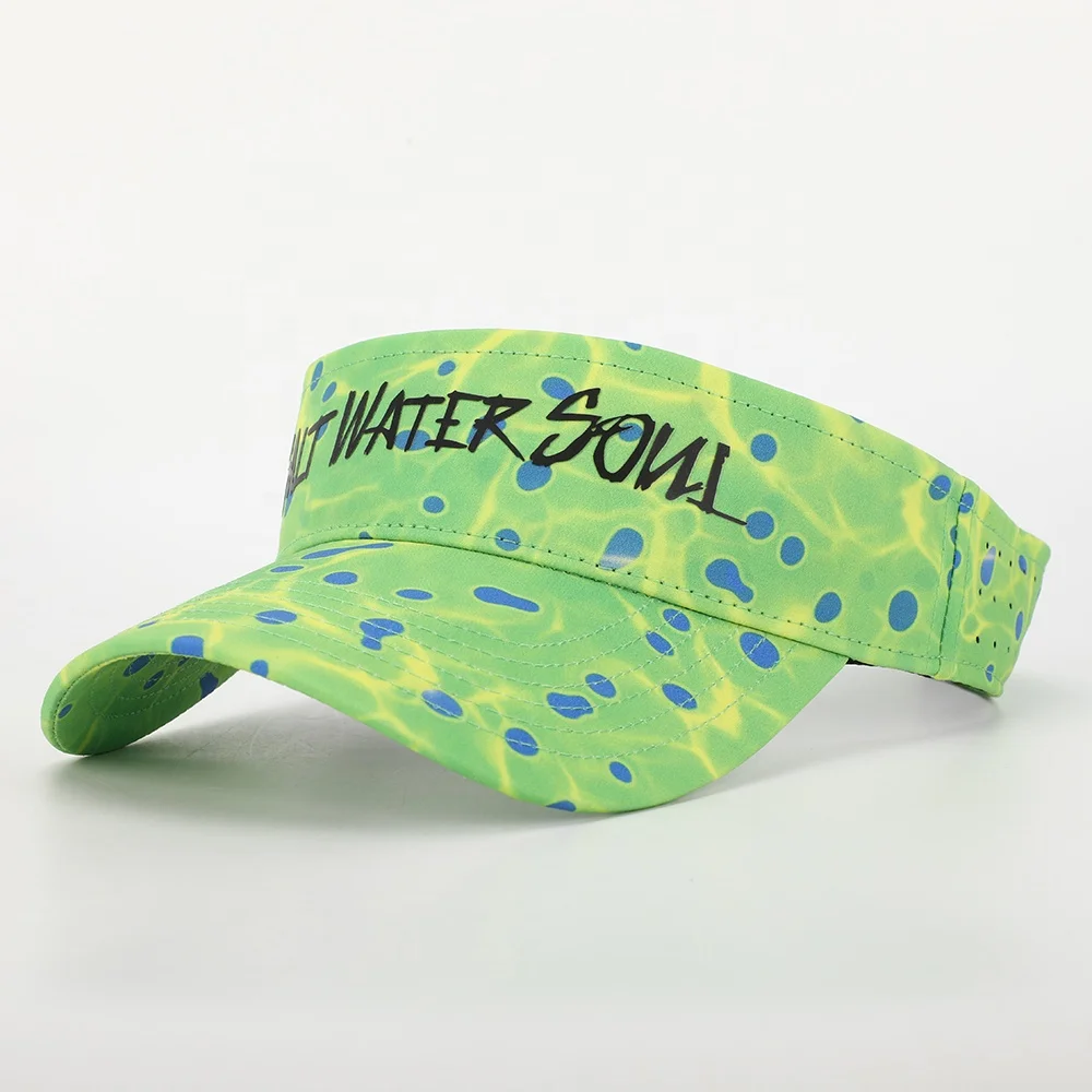 Wholesale Custom High Quality Outdoor Sublimation Printing Logo Outdoor Sports Golf Cap,Sun Visor,Beach Hat