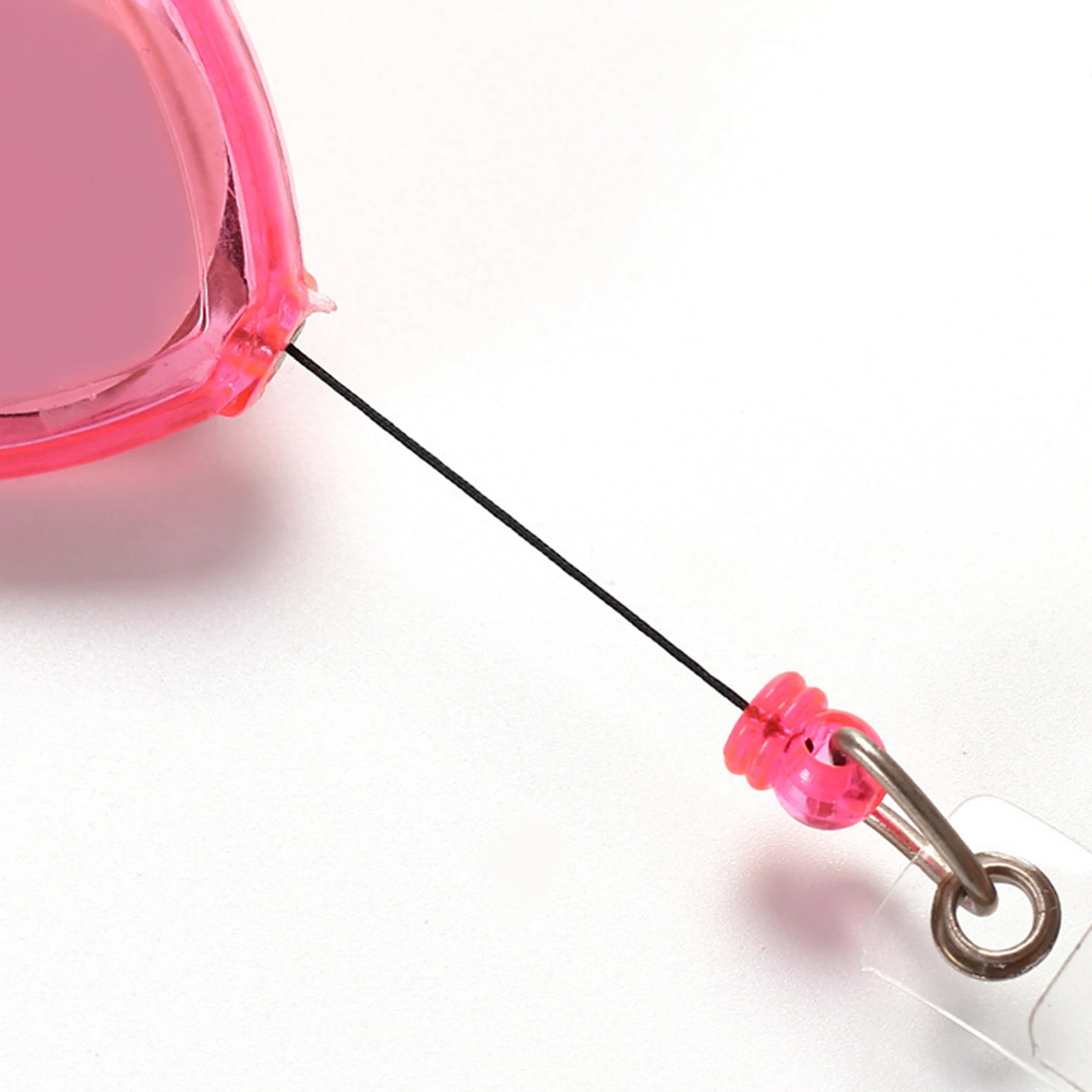 Wholesale Custom Heart Shaped Printing Epoxy Resin Retractable Badge Reel Alligator Nurse ID Name Tag Card Holder Keychain