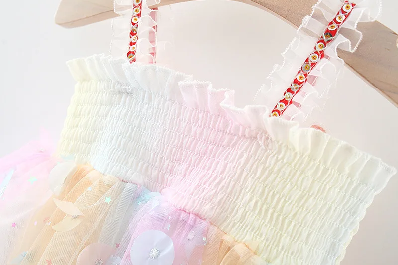 2023 Summer Girls Beautiful Princess Dress Toddler Kids Back Swing Slip Skirt