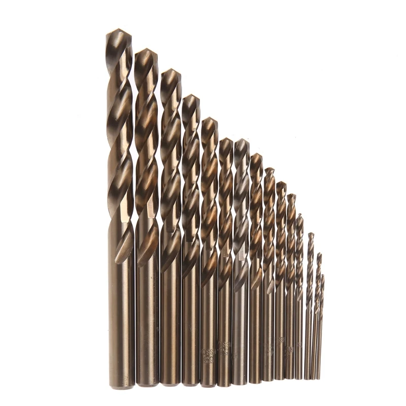 15PC 1.5-10mm M35 Twist Drill Bit Set HSS Cobalt Steel Extremely Heat Resistant