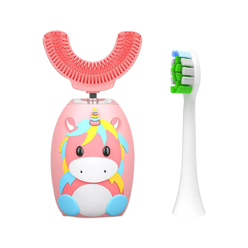 Gum Massage 3 Modes Music or Voice Record U shape 360 Degree Automatic Toothbrush Kids