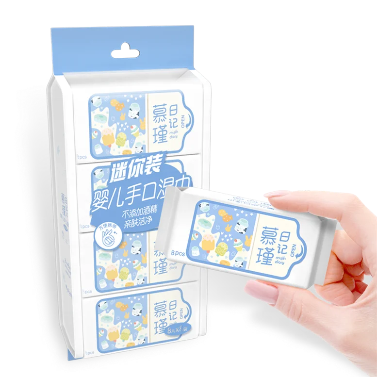 TCK Mini Baby Wipes Nonwoven / Mini Baby Wet Wipes Manufacture