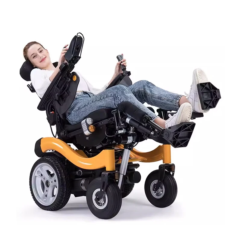 Smart Leg&Back Electric Adjustable Heavy-Duty Electric Wheelchair For Cerebral Palsy Patients 100Ah Big Battery Whleechair