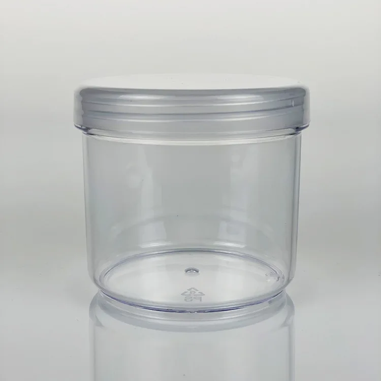 empty cleaning 150ml transparent round slime crystal mud clay storage ins plastic cosmetic bottle jar container