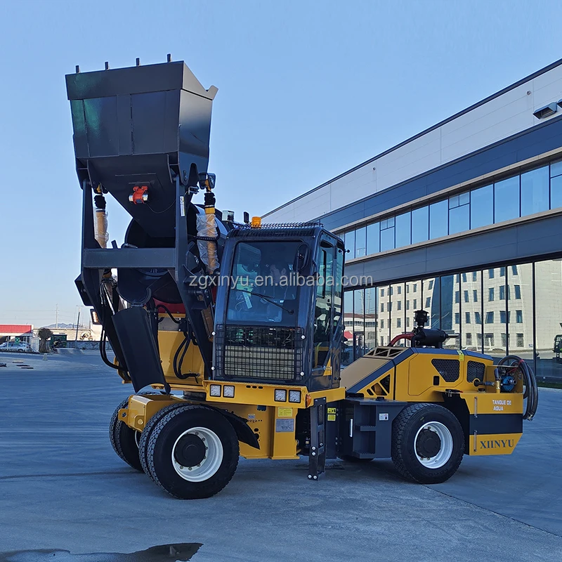 Construction Machinery Mini mobile 10 m3/h-30m3/h self-loading concrete mixer truck for Construction Industry