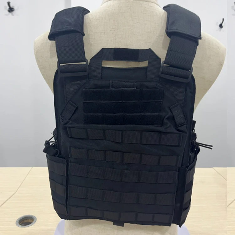 Outdoor Full Coverage PE 1000D Molle Camo Armored Vest Plate Carrier Tactical Vest