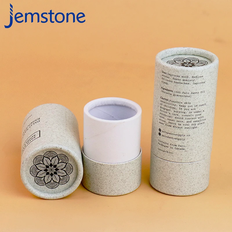 Biodegradable Custom Logo Packaging Cylinder Paper Tube Round Boxes paper tube packaging boxes for essential oil