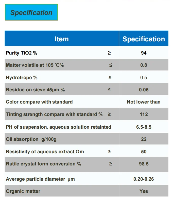 Rutile titanium dioxide for printing coat and ink  plastic master batch tio2 818