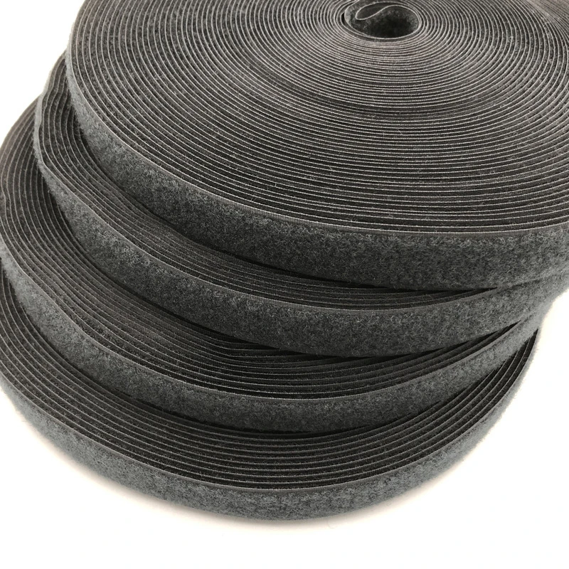 High quality soft black & white sewing custom size color 100% nylon hook and loop tape