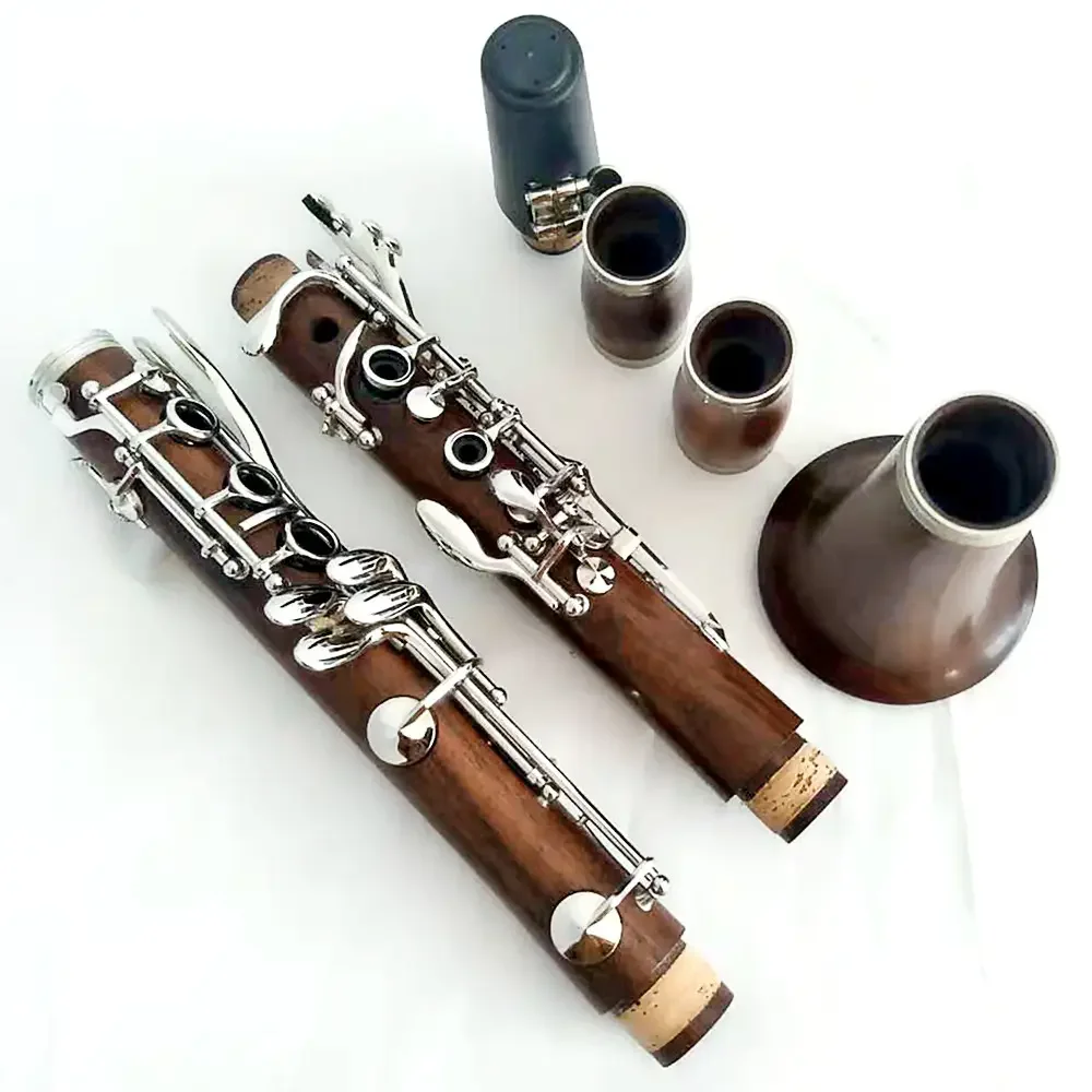 Factory wholesale High grade 17 key Bb Redwood nickel plated clarinet
