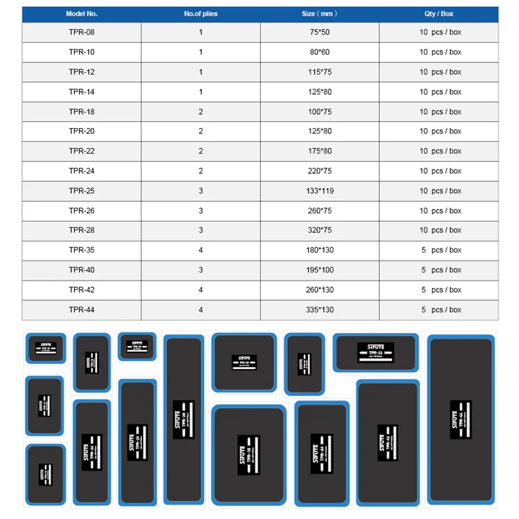 Euro Style Tire Repair Patch Radial Vulcanized Tyre Cold Patch for Car Truck