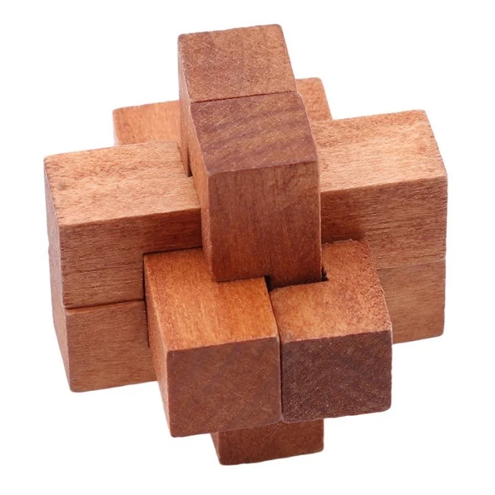 6-in-One 3D Luxury Wooden Brain Puzzle Teaser Kongming Lock for Teens and Adults Includes Storage Box