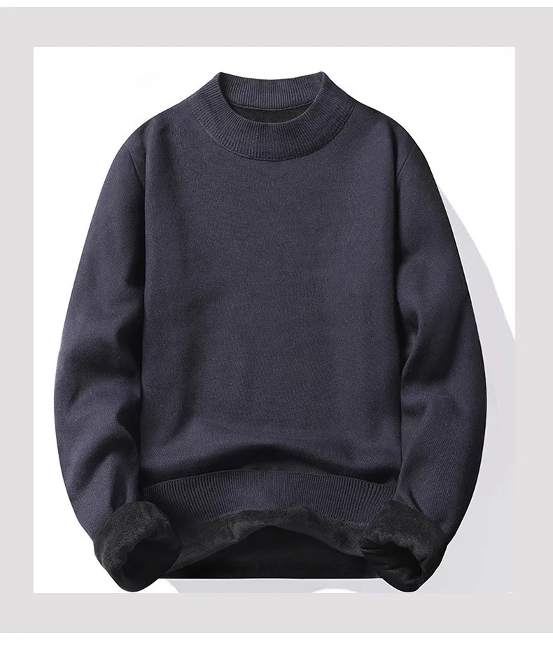 Liu Ming Good Quality 2024 New Fashion Autumn Winter Clothing Long Sleeve Knitted Fleece Thick Warm Sweater For Men