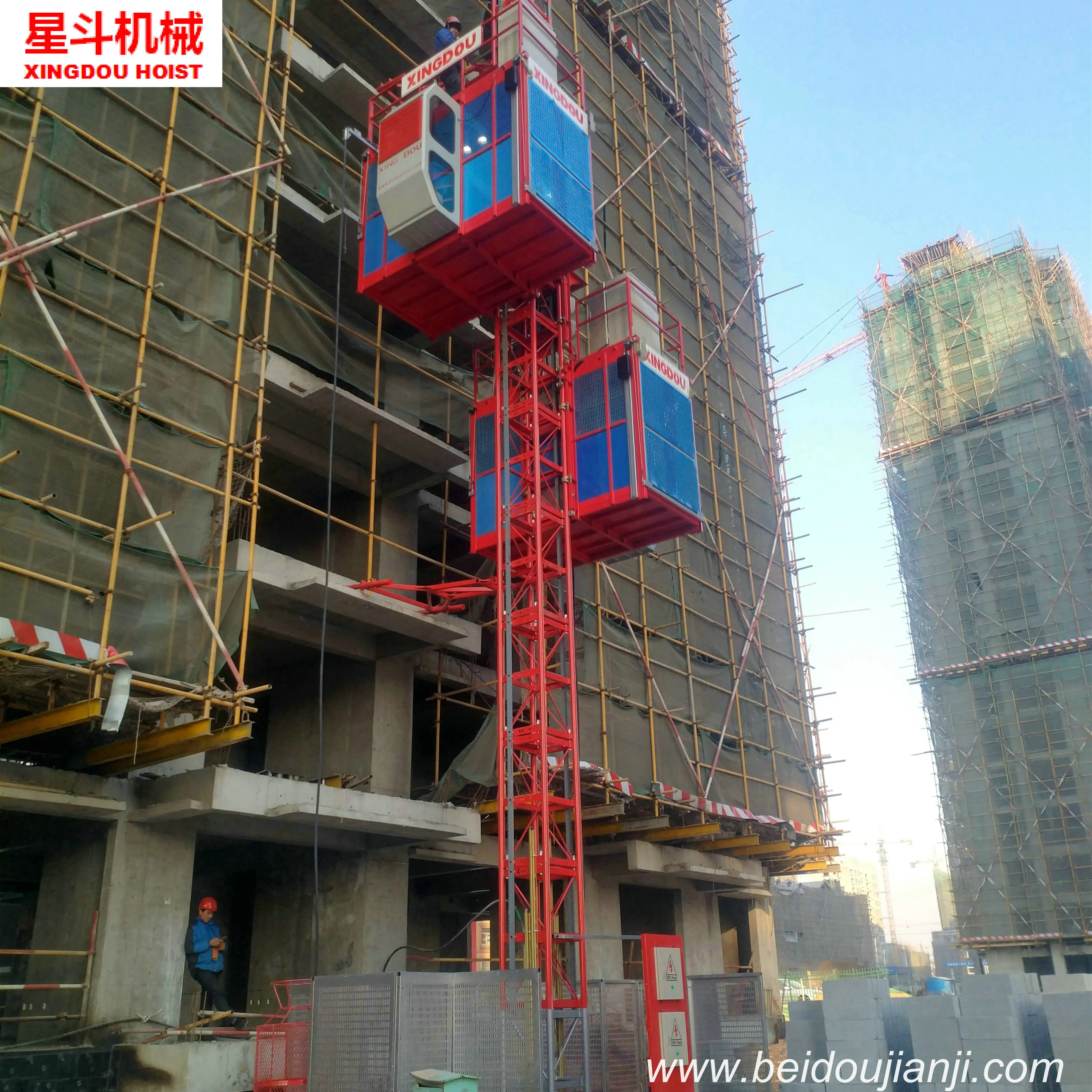 Cement and marble material platform lifts construction hoist