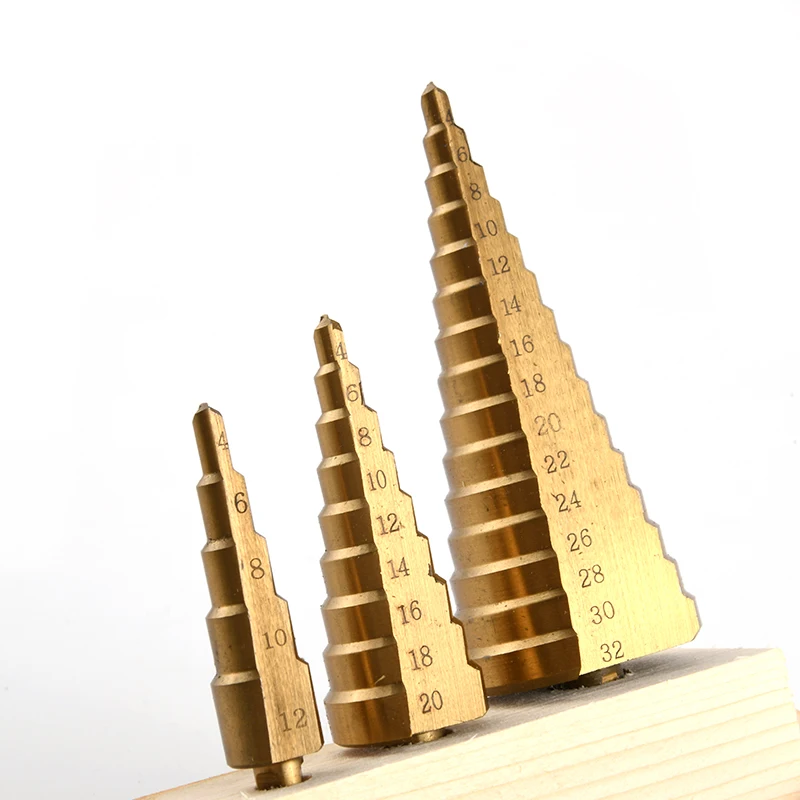 12 Years Old Factory HSS Step Drill Bit 3pcs Step Drill Set High Quality for Metal Drilling