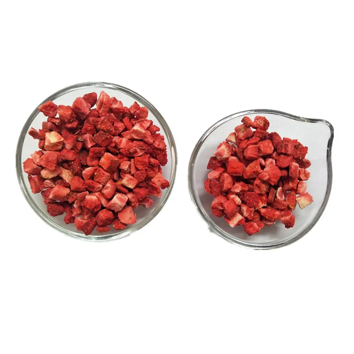 Новый Урожай FD клубники гранулы Замороженные сушеные клубники частицы заморозки 5*5 мм 10*10 мм Клубника