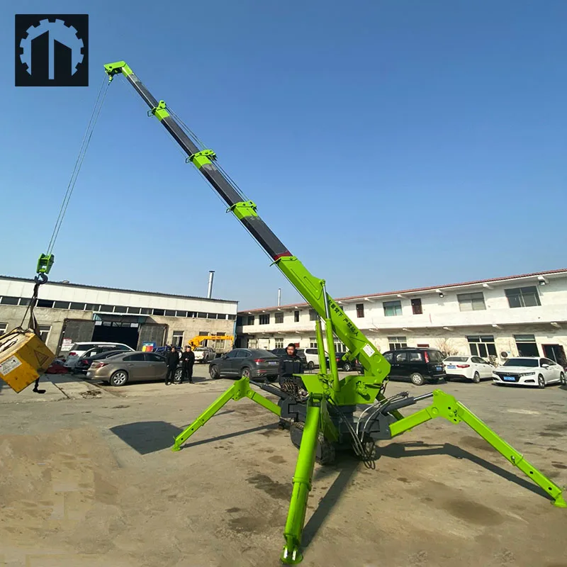 3 tons mini crawler crane mobile electric remote control mini crane portable spider crane