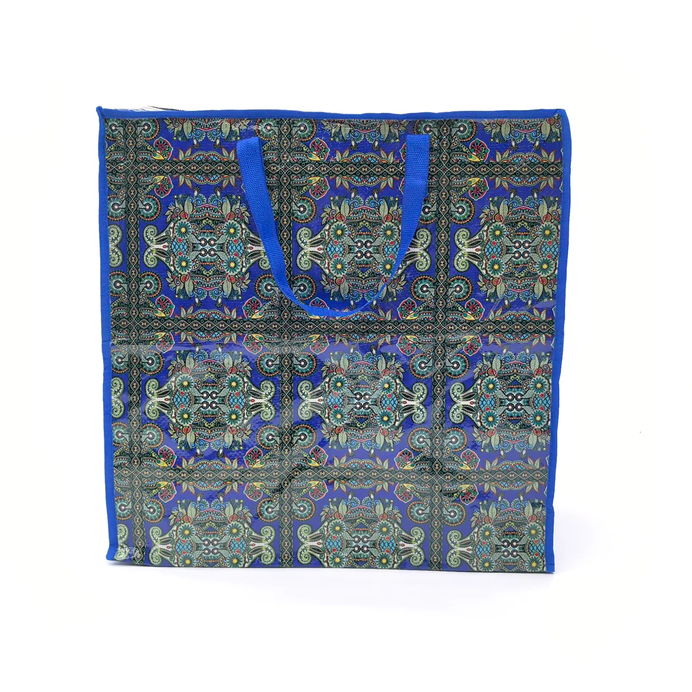 Recyclable Transparent Polypropylene Duffel Bag Gelaminated Woven PP Shopping Sack Eco-Friendly Product Genre