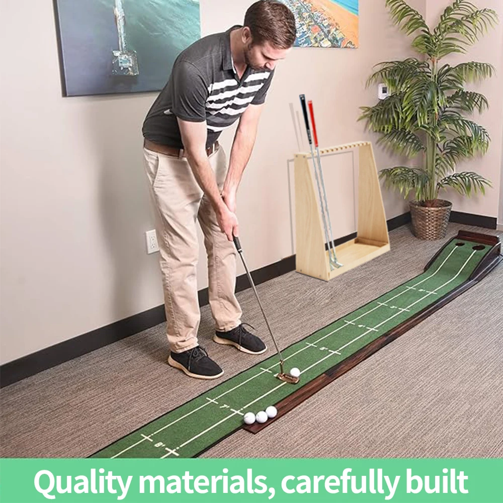 Organizer Wooden Floor Display Rack for 13 Clubs Indoor Use Golf Putter Stand & Rack Holder Golf Organizer & Display Stand