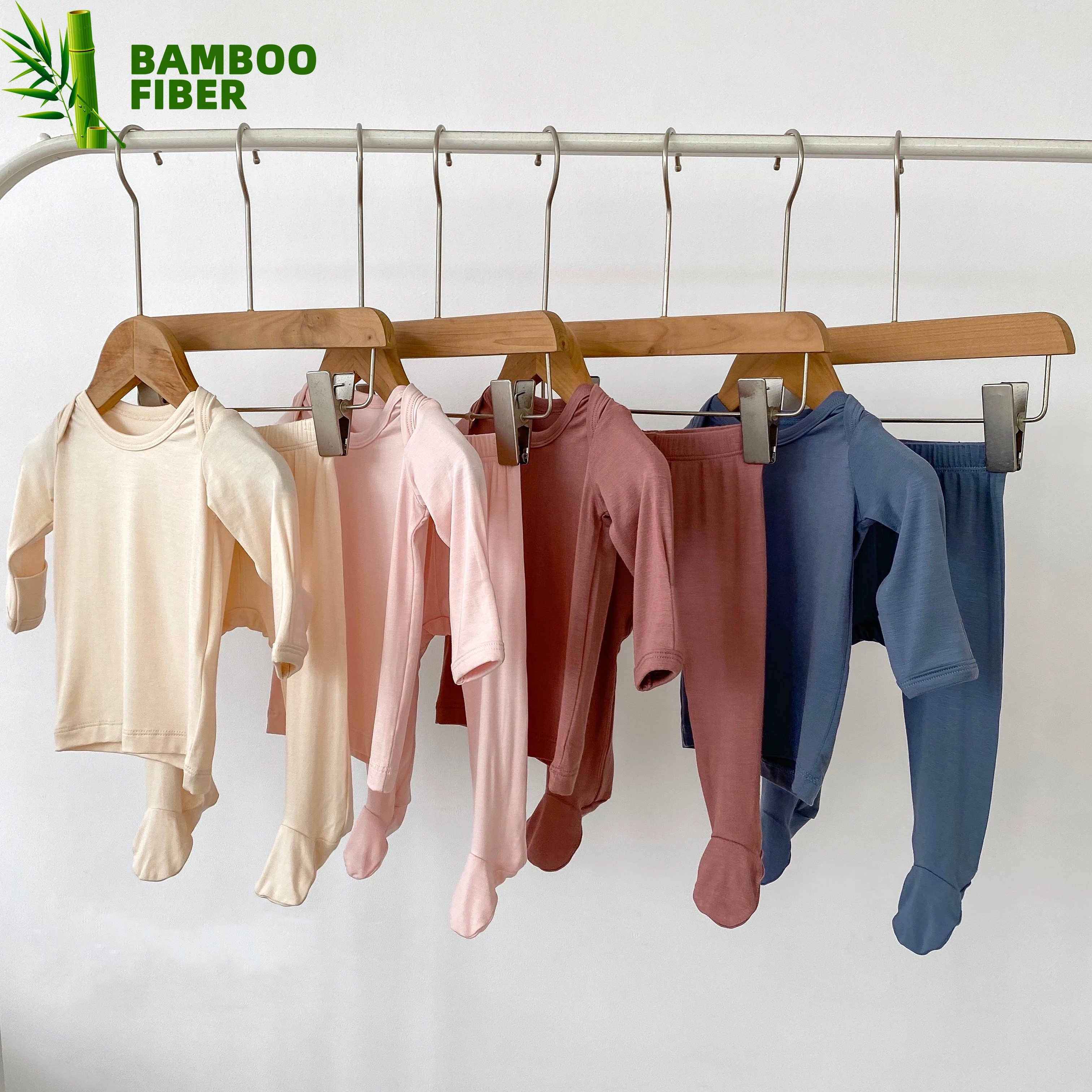 Engepapa newborn bamboo Custom Leggings infant Casual pajamas bamboo sleepers baby clothing sets