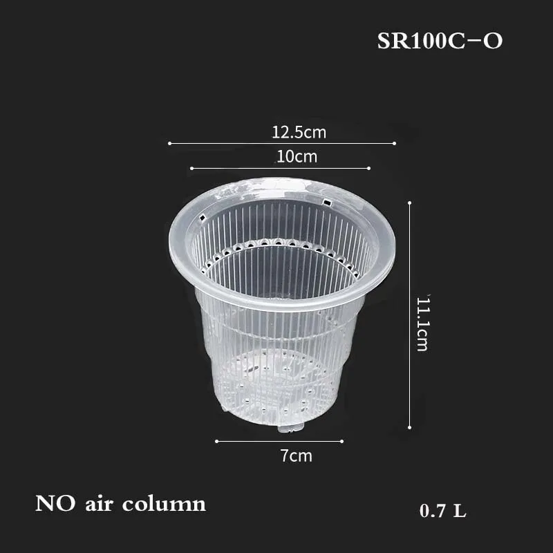 mini clear plastic orchid pot cattleya hybrida planter in 4 inch