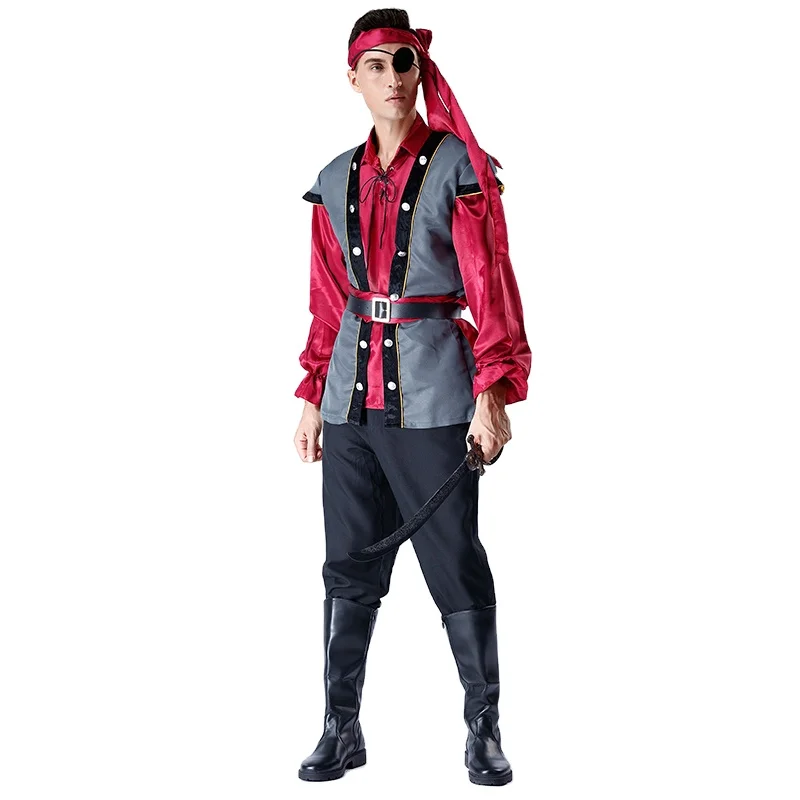 Halloween pirate costume adult Captain Jack fancy party cosplay Pirate of the Caribbean costume