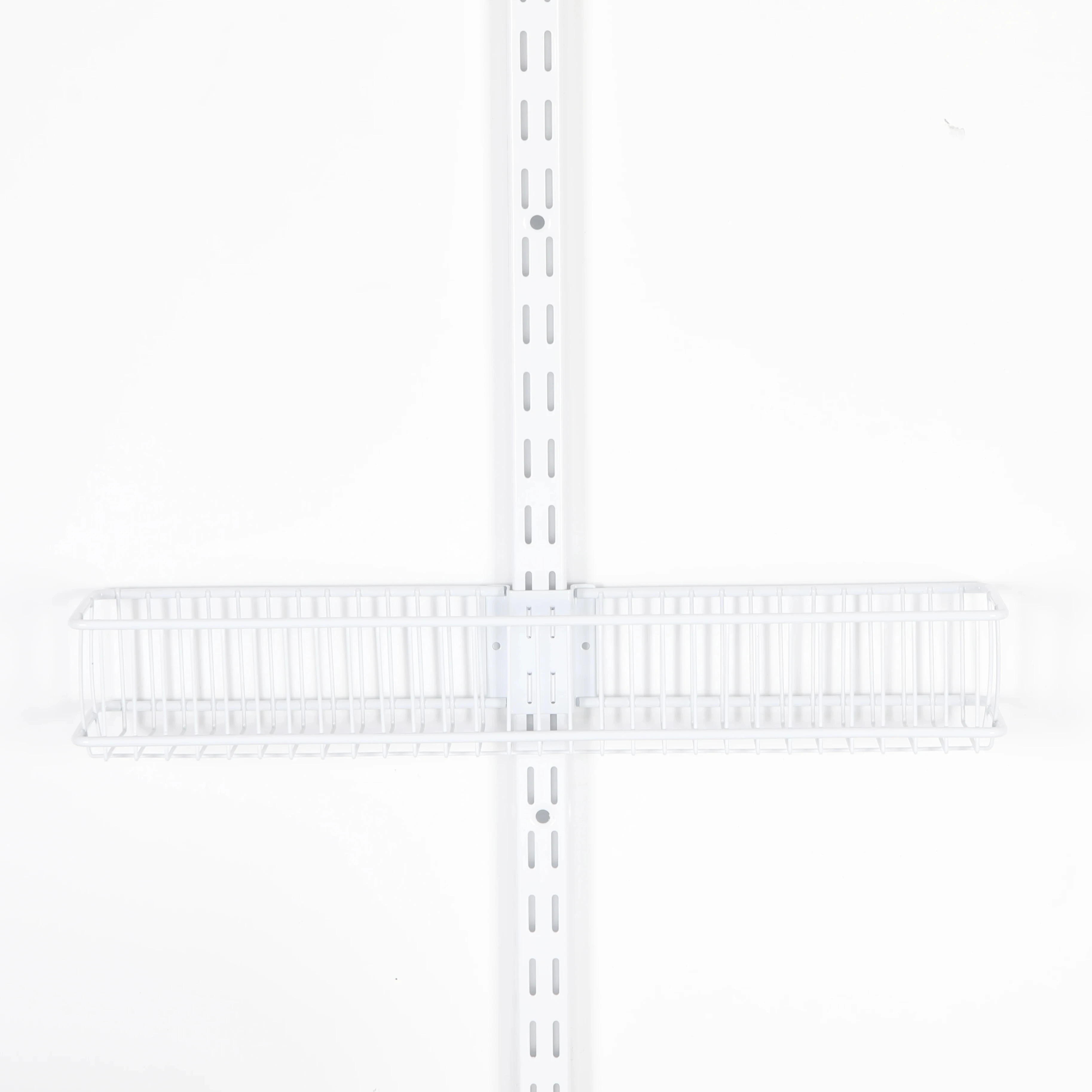 Hot Sale Easy Installation Steel Iron White  Black Wire Double Slot Medium Wire Basket