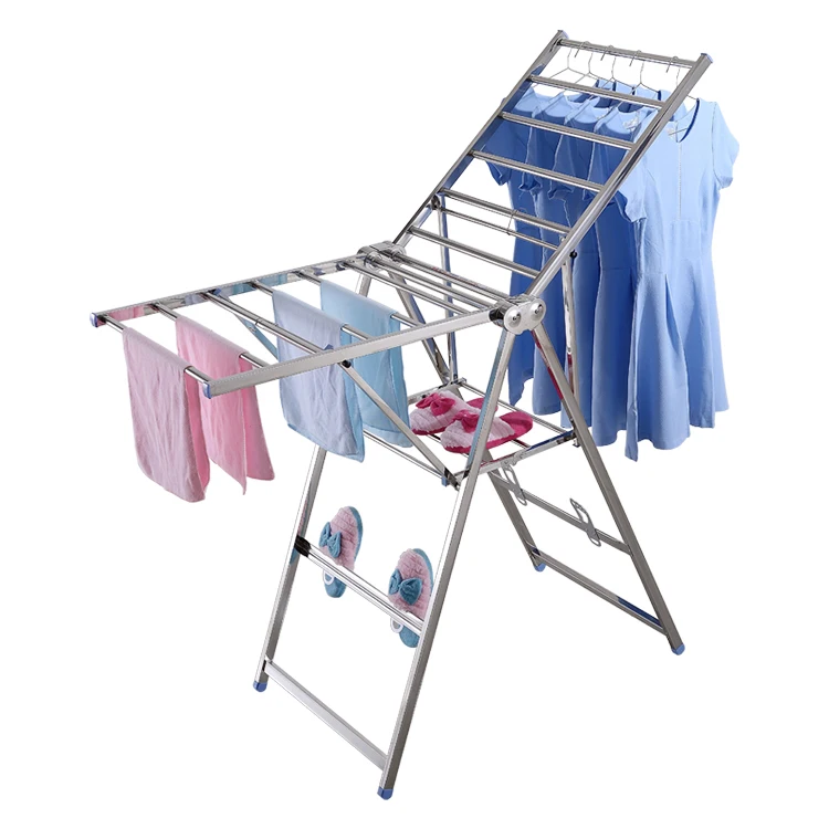 Cheap Price Outdoor Cloth Racks Metal Clothing Hangers Foldable Stainless Steel Clothes Drying Racks
