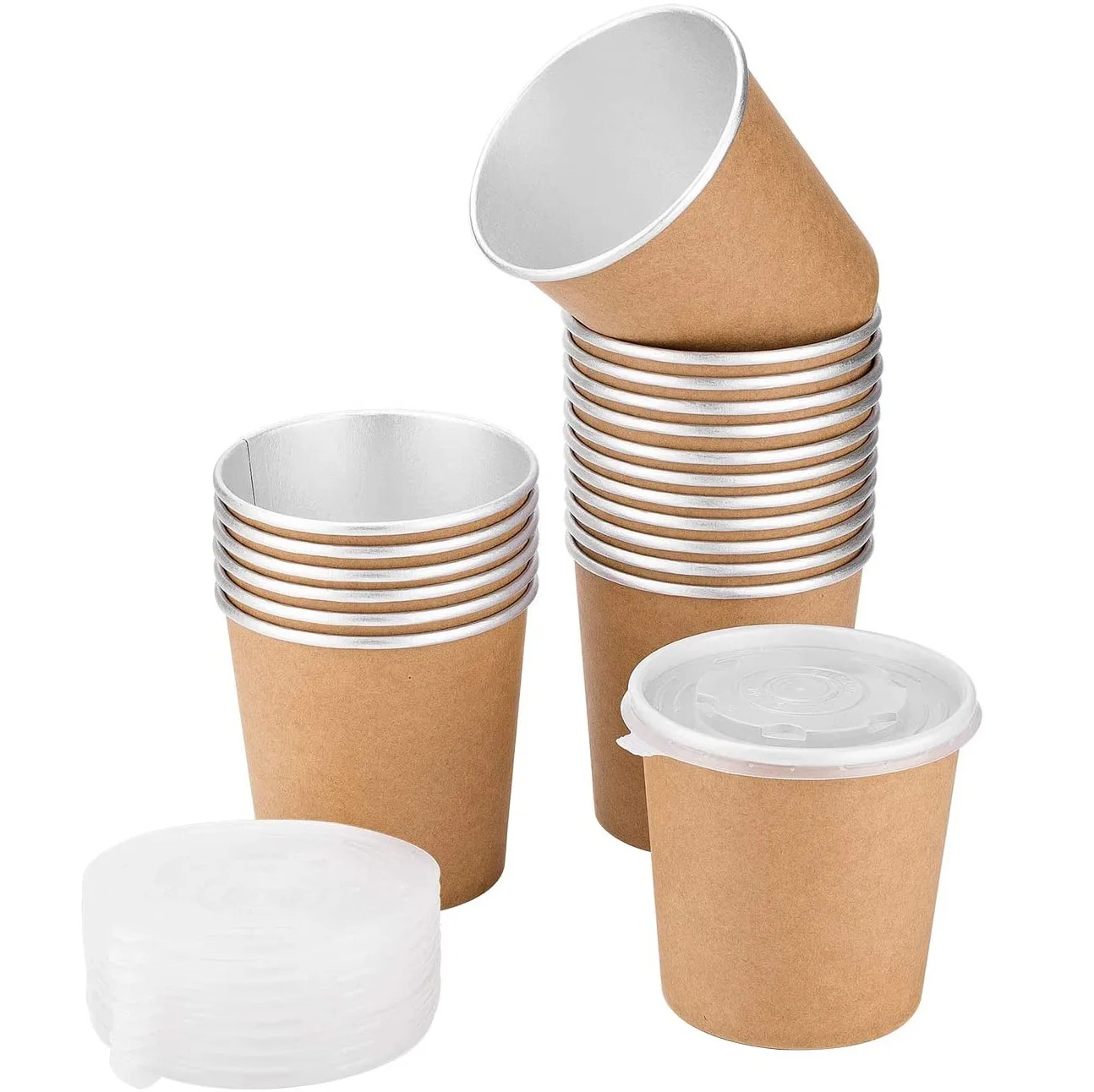 FREE SAMPLE Paper cup Paper Disposable Soup BOWLS 24oz Clean Aluminum Foil Ice Cream Container Soup Food Snack Packaging BOWLS