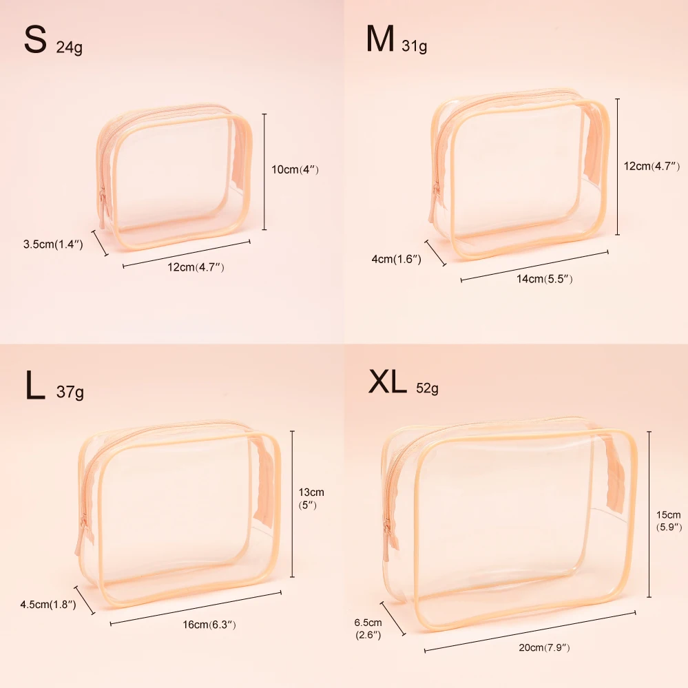 Transparent Custom Promotional Gift Women Zipper Bag OEM Makeup Pouches PVC Clear Pouch Toilet Bag