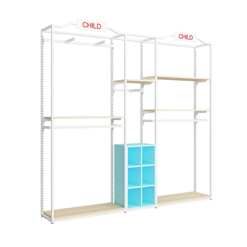 Meicheng Baby Clothing Store Wall Stand Baby Clothes Display Shelf Clothes Rack Display