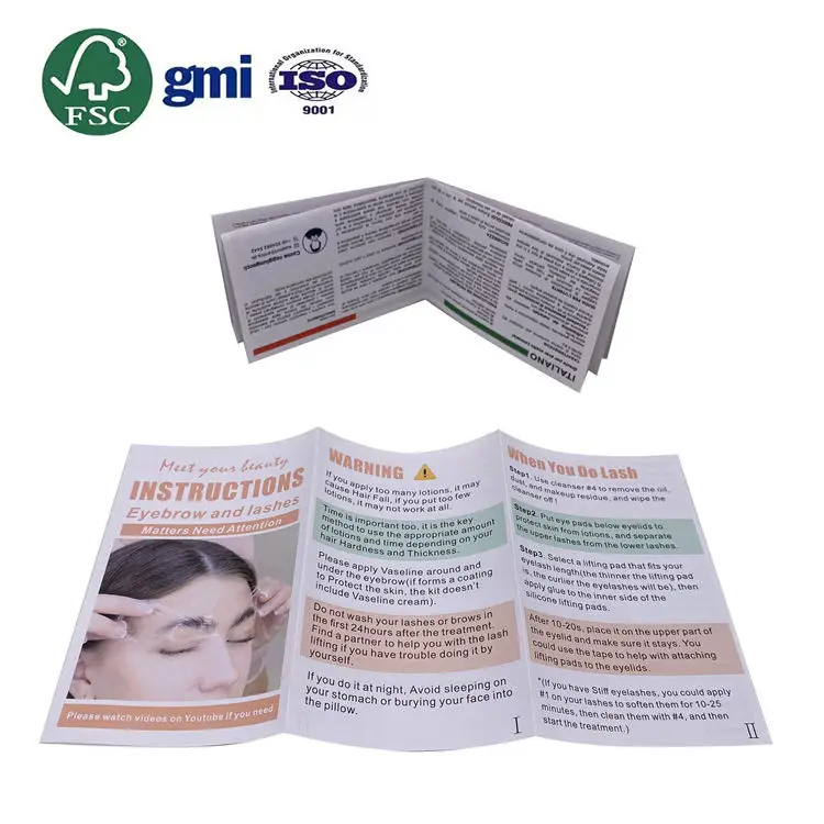 FSC Bulk Sale Certified Factory Custom Print Folding Leaflet Paper Flyer Brochure Booklet Operation Instruction Manual
