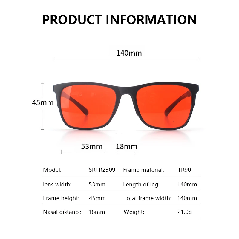 Hot Selling Newest Design Classic Fashion Trend TR90 Black Square Frame Custom Anti Blue Light Eyewear Women Men Glasses